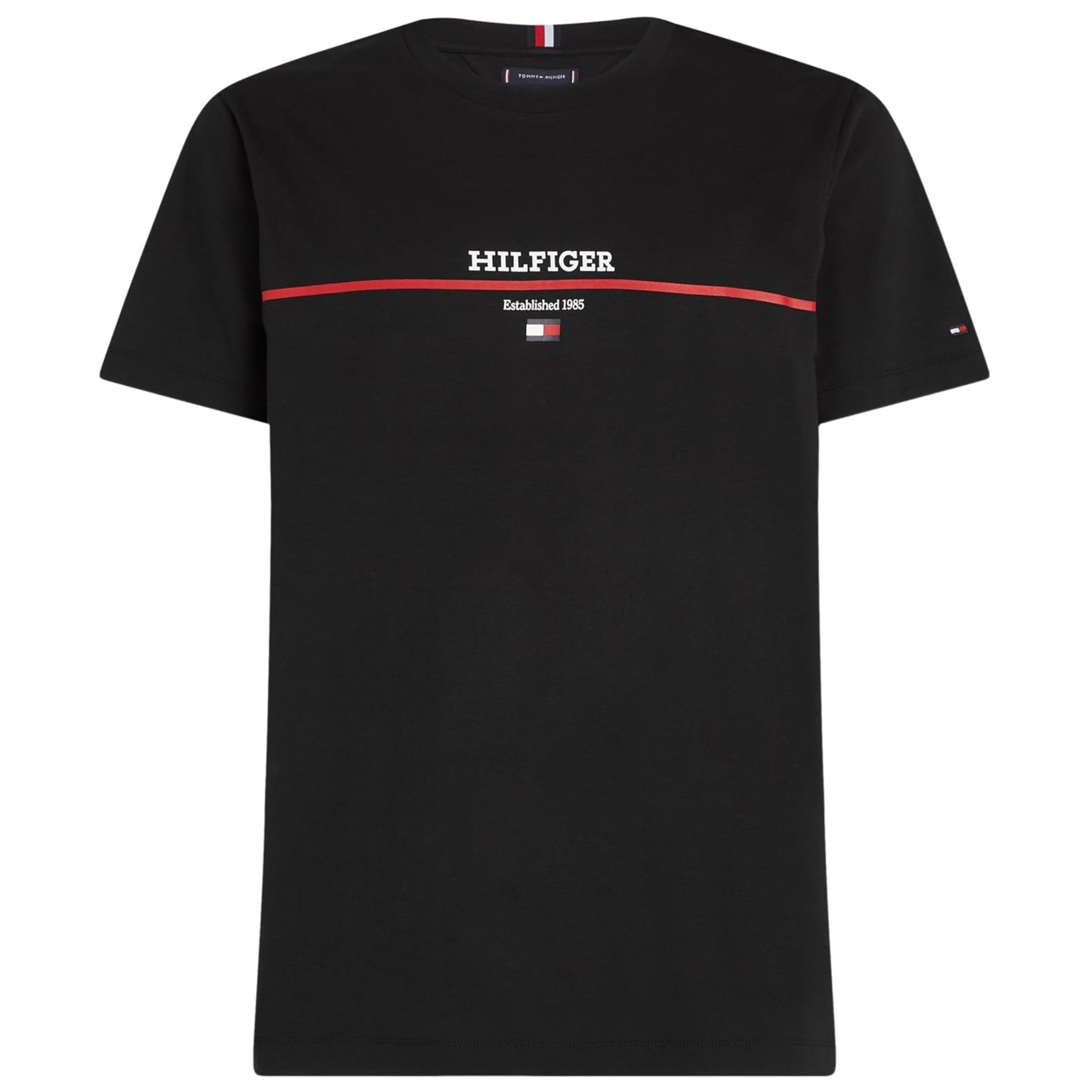 Áo Tommy Hilfiger Stripe Graphic Established 1985 Black MW35464 001