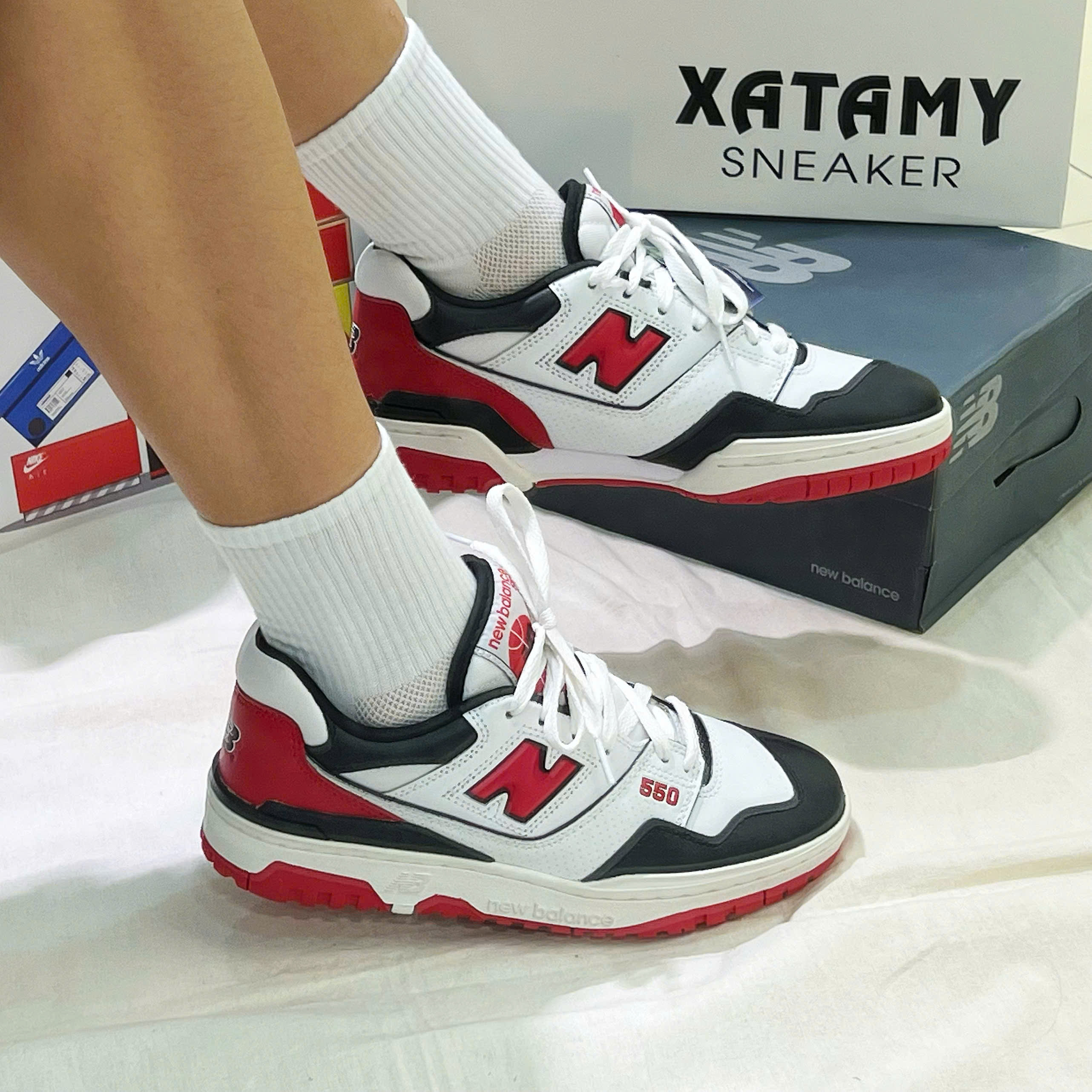 New Balance 550 White Red BB550HR1