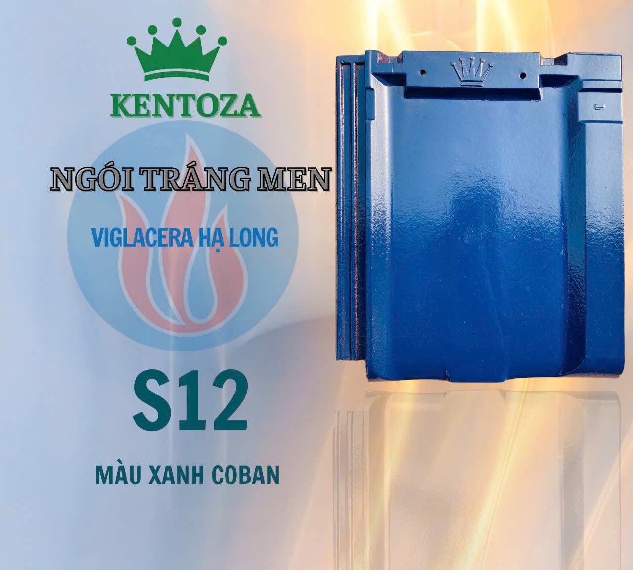 Ngói phẳng Viglacera Kentoza – S06 tráng men