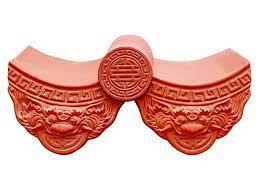 Ngói âm dương gốm đỏ Hổ Phù