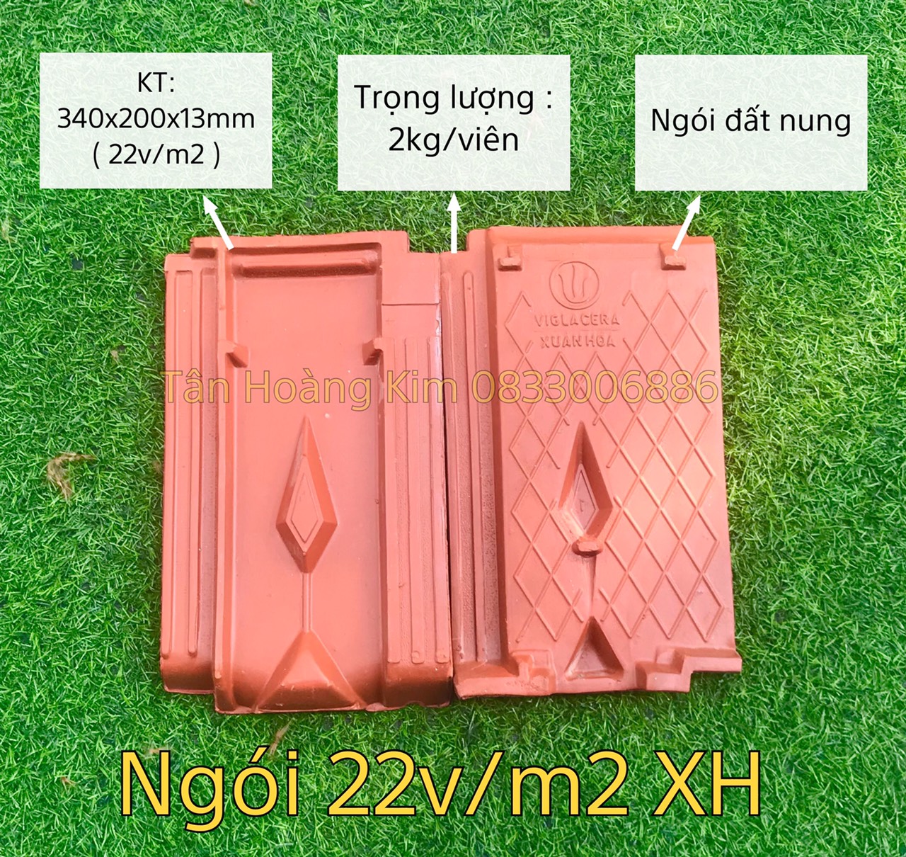 Ngói 22viên/m2 Viglacera Xuân Hoà