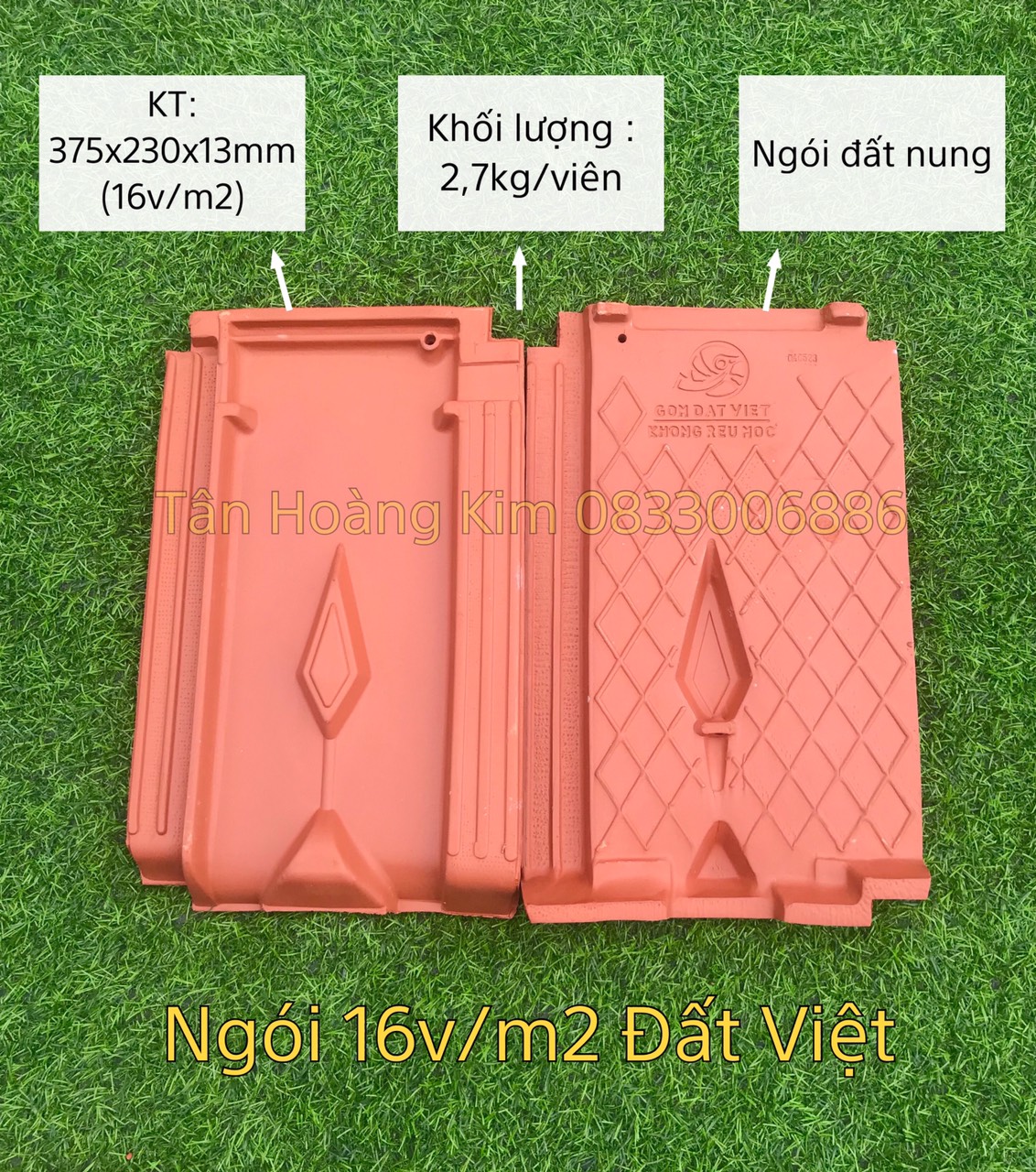 Ngói 16 viên/m2 Gốm Đất Việt