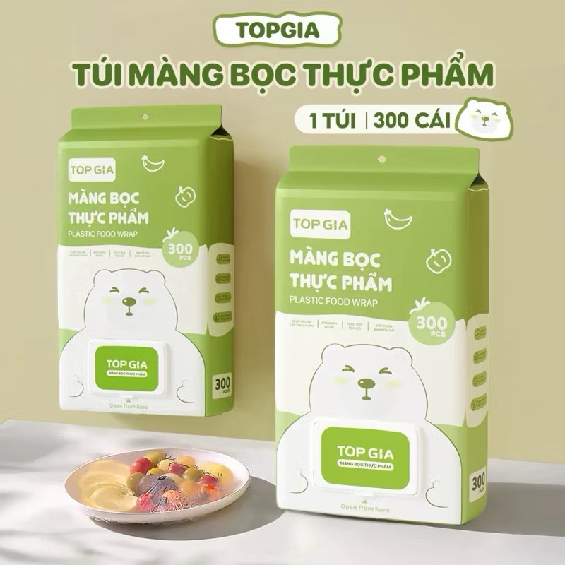 1 Bịch Màng bọc thực phẩm 300 Chiếc TOPGIA tặng móc treo