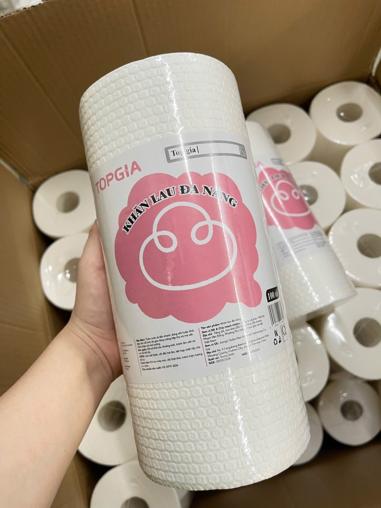 Khăn Lau Bếp Đa Năng Top Gia Dùng 1 Lần Cuộn 100 Tờ