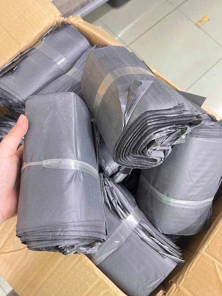 1Kg Túi Đóng Hàng Niêm Phong Màu Xám Bạc size 17x30