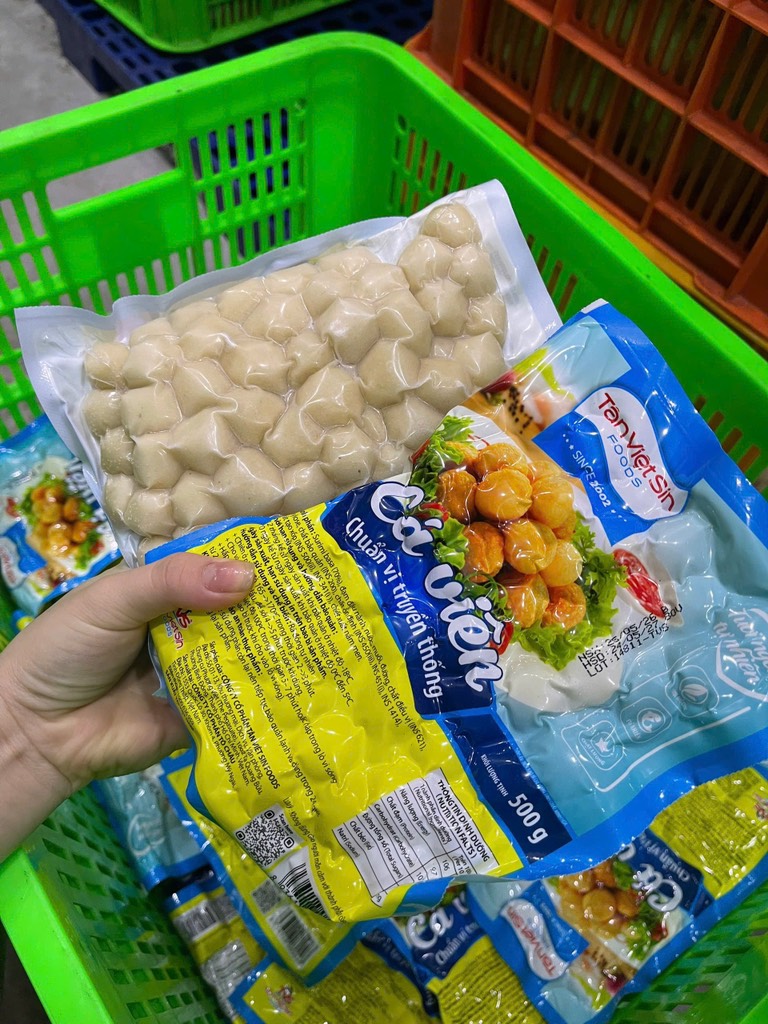 TVS Cá viên Tân Việt Sin 500g loại 120v/kg