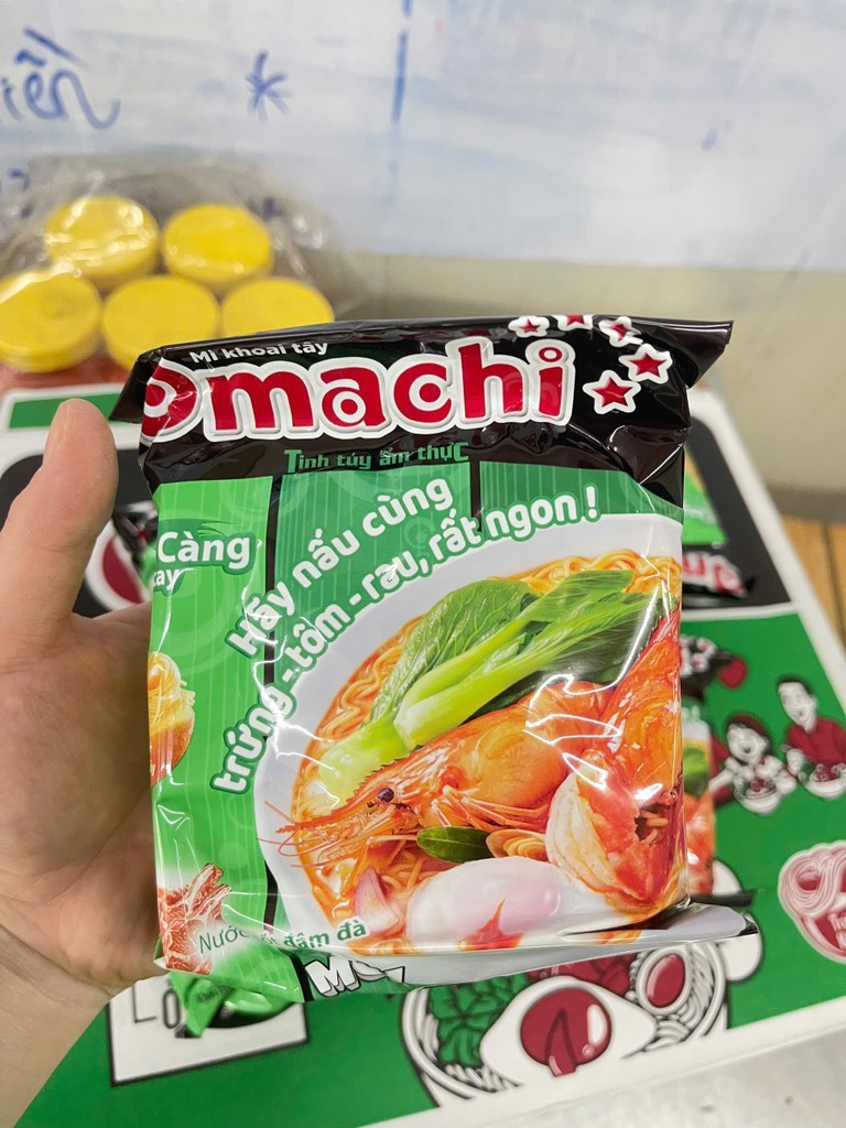 Mì Gói tôm càng chua cay omachi thùng 30 goi x80g