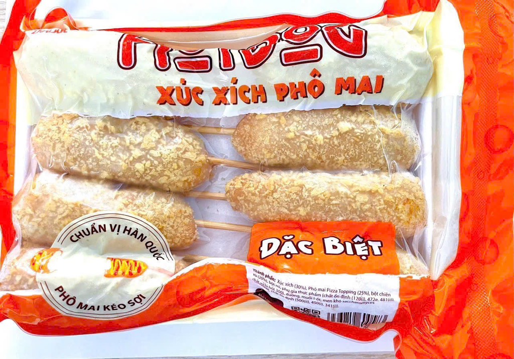 Hotdog phô mai bột xù Hoa Doanh 6 cây 500g