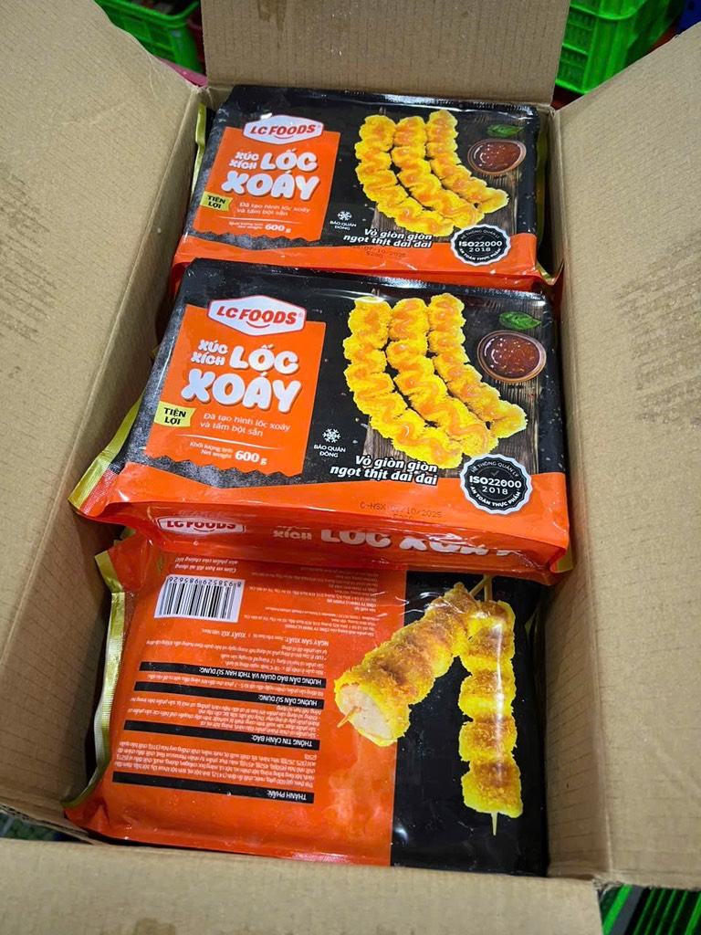 Xúc xích lóc xoáy LCfood gói 600g