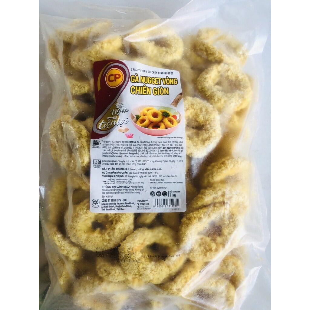 Gà Nugget Vòng Chiên Giòn CP - Túi 1Kg
