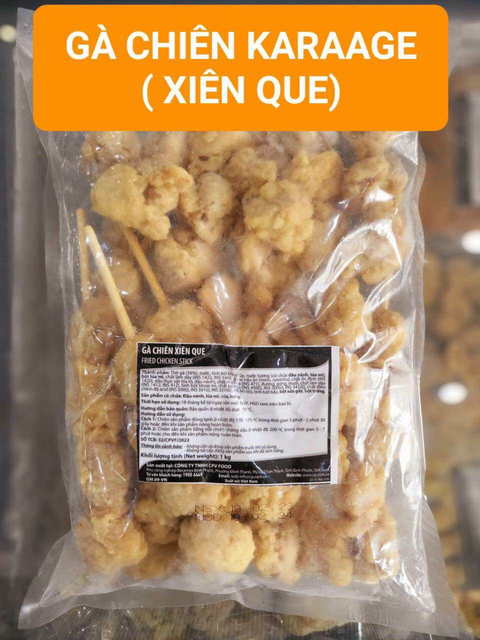 GÀ Xiên Que CHIÊN GIÒN CP Bịch 1kg