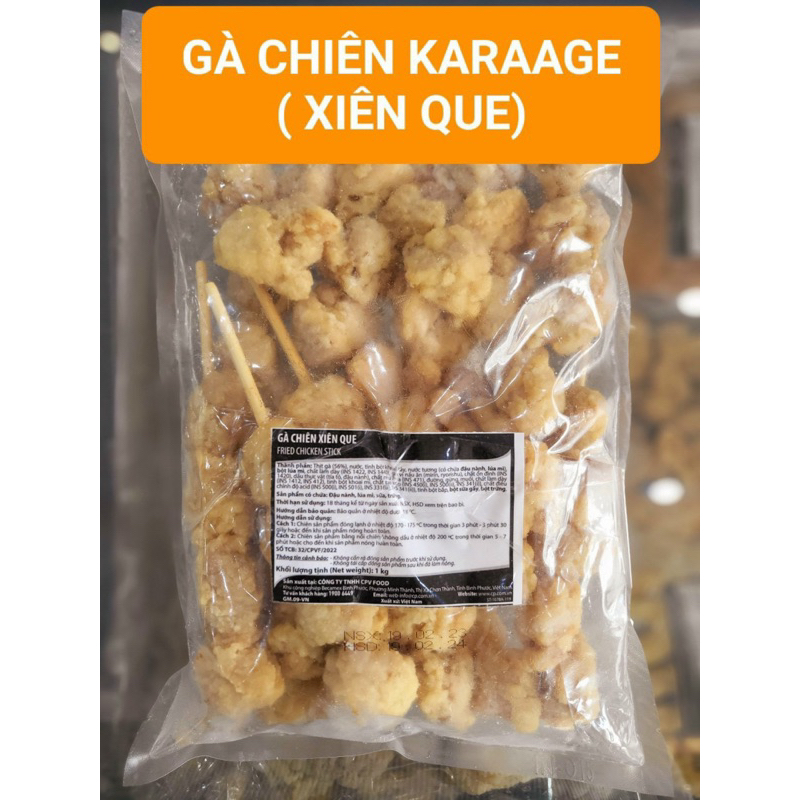 Gà Karaage Xiên Que Chiên Giòn CP - Túi 1Kg