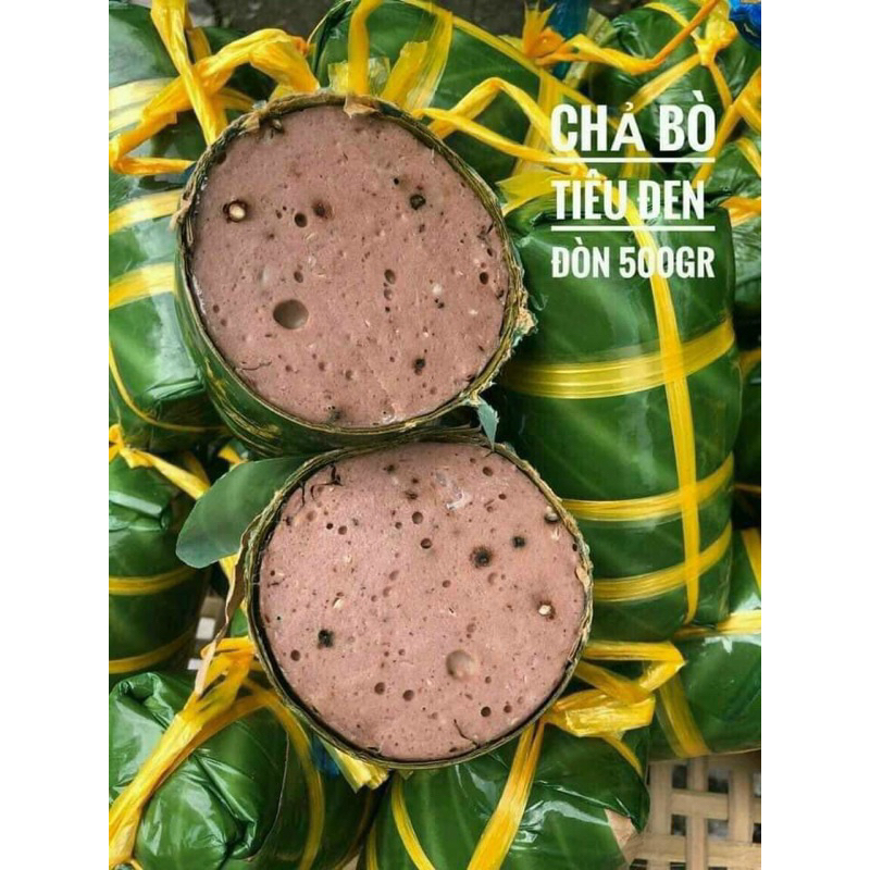 Chả Bò Tiêu Đen Loại 1 - Đòn 500Gr