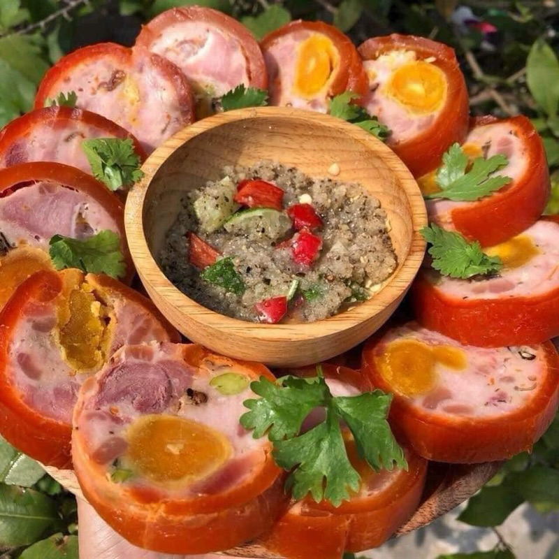 JAMBON TRỨNG MUỐI ( chả da cam ) đòn 500g