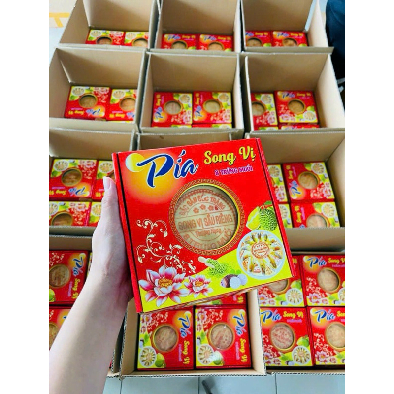 Bánh pía 8 trứng song long hộp sịn sò 500g