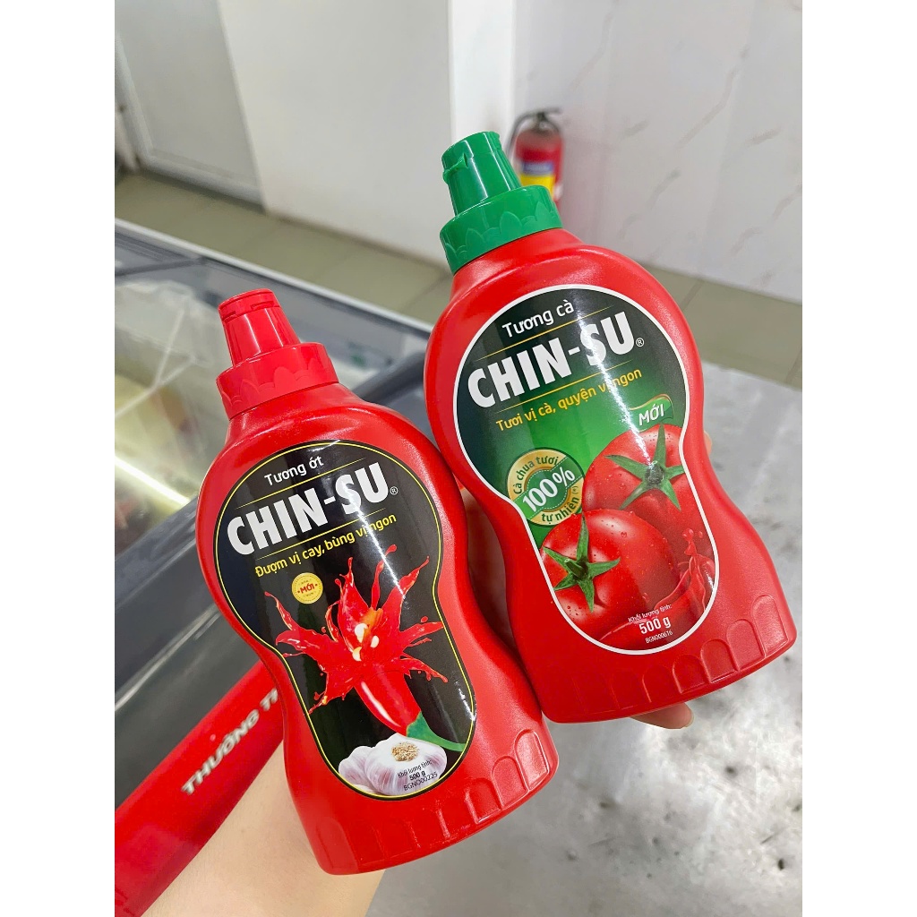 Combo Tương Cà Tương Ớt CHINSU 2 chai 500gram