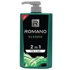 Romano tắm gội 650ml xanh