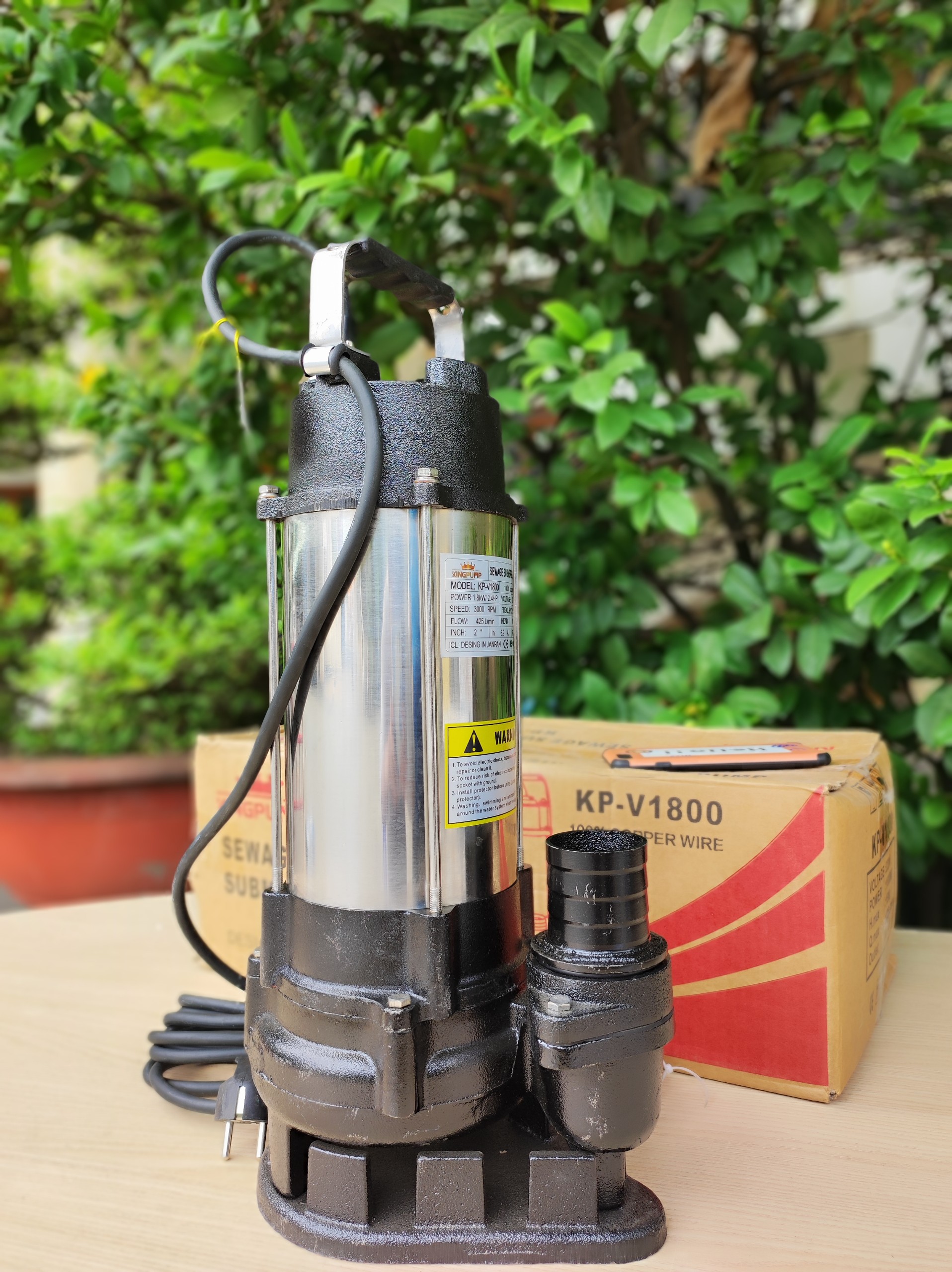 MÁY BƠM CHÌM KP-V1800 (NƯỚC SẠCH)