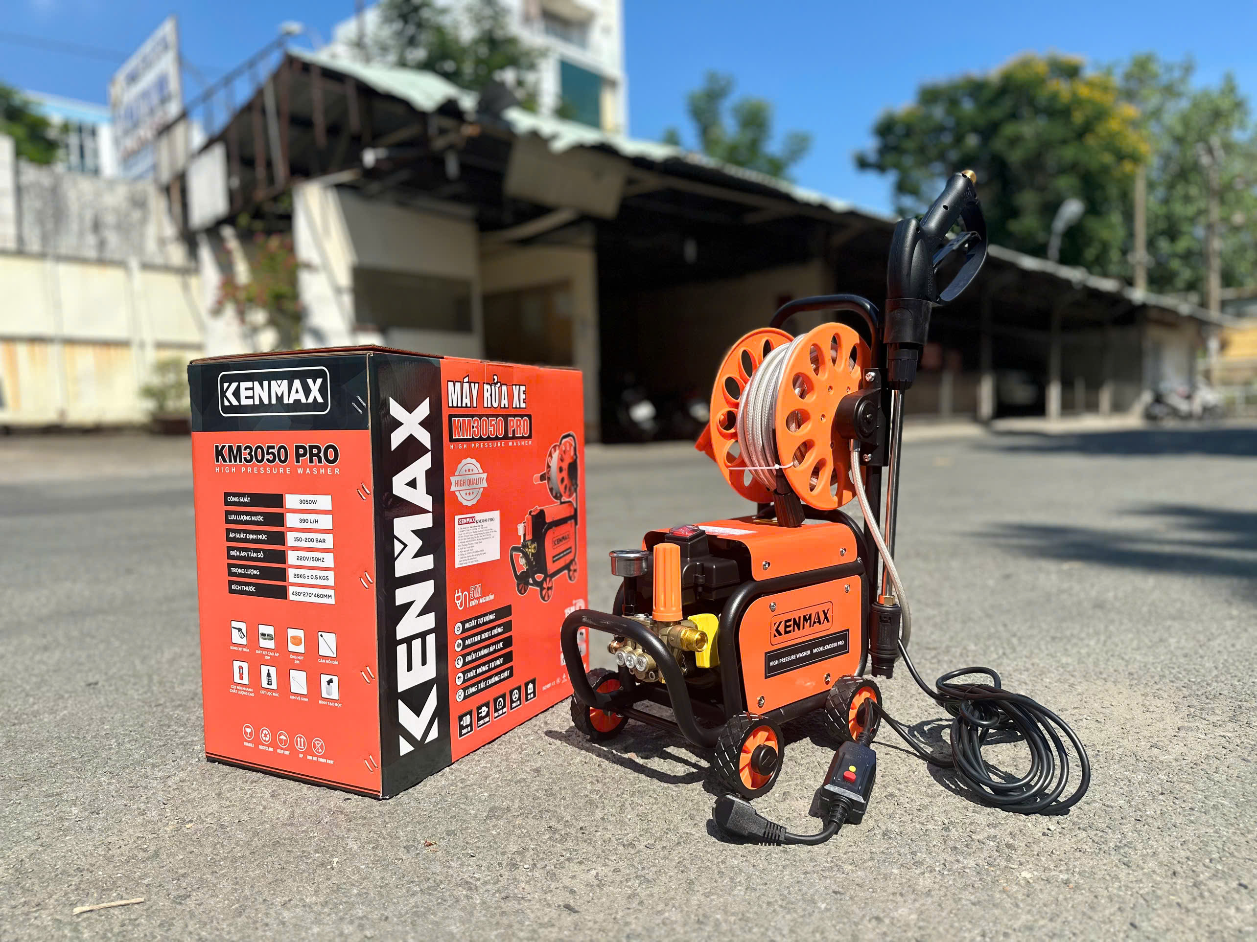 MÁY RỬA XE CAO ÁP KENMAX KM3050 PRO