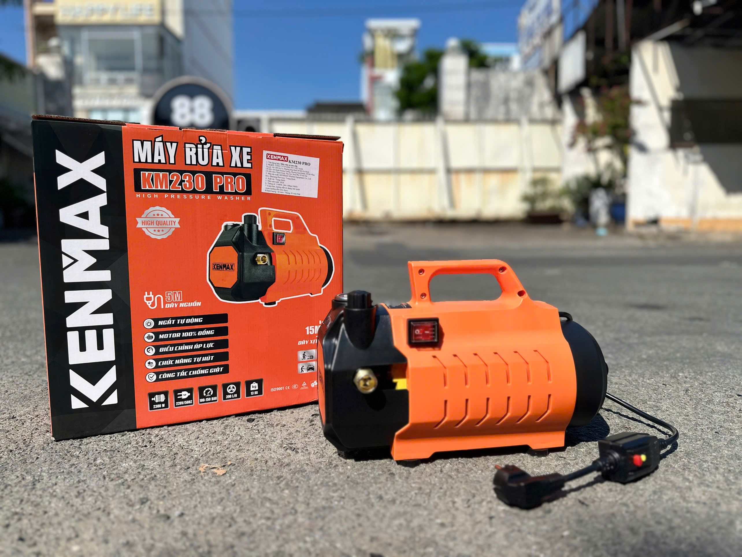 MÁY RỬA XE CAO ÁP KENMAX KM230 PRO