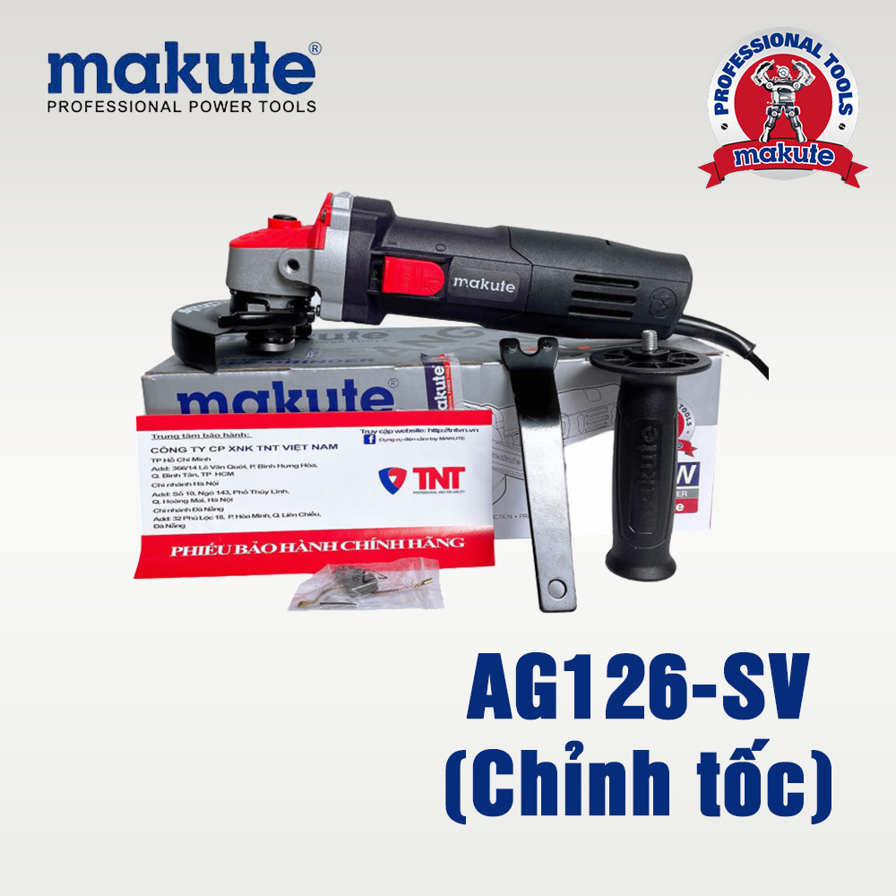 Máy mài (công tắc hông) AG126-SV (chỉnh tốc)