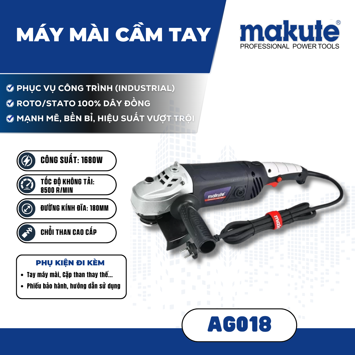 Máy Mài Góc Makute AG018