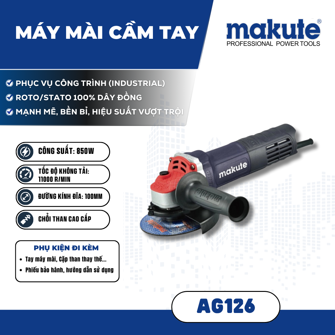 Máy mài (công tắc đuôi) AG126