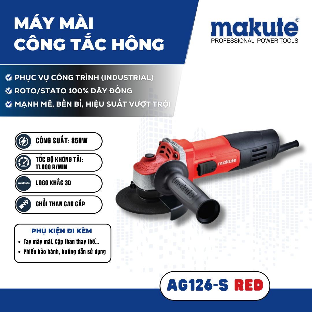 Máy mài công tắc hông AG126-S RED