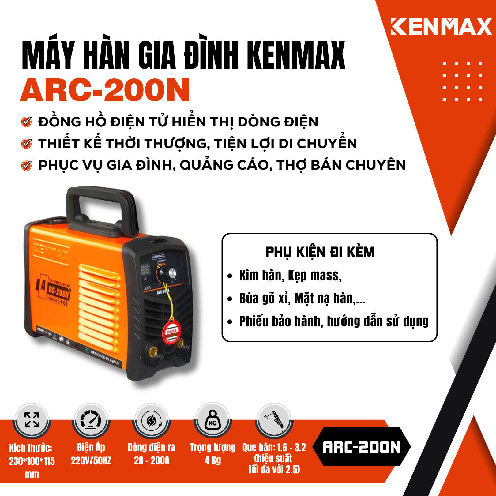 Máy hàn GIA ĐÌNH KENMAX | ARC-200N