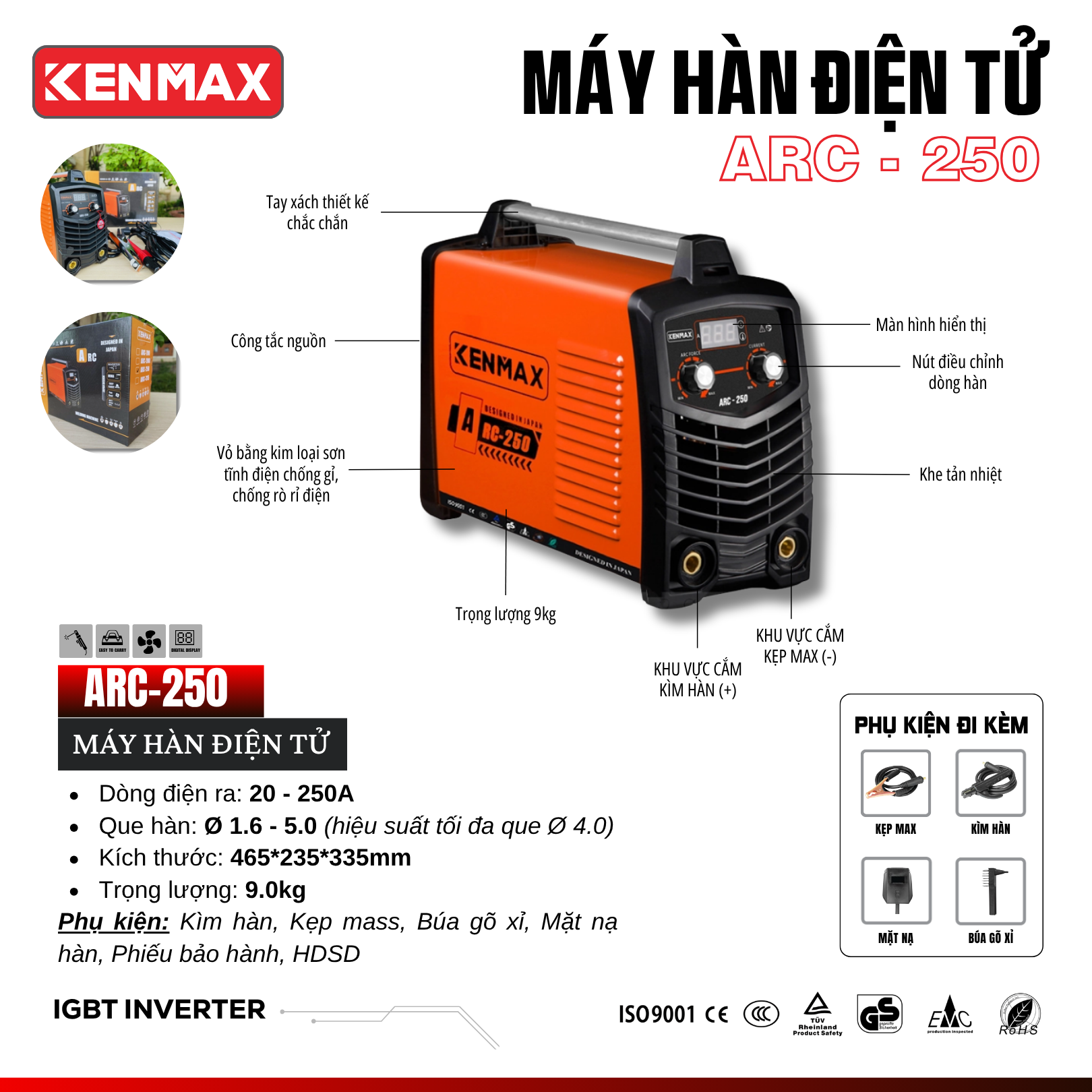 Máy hàn điện tử KENMAX | ARC-250