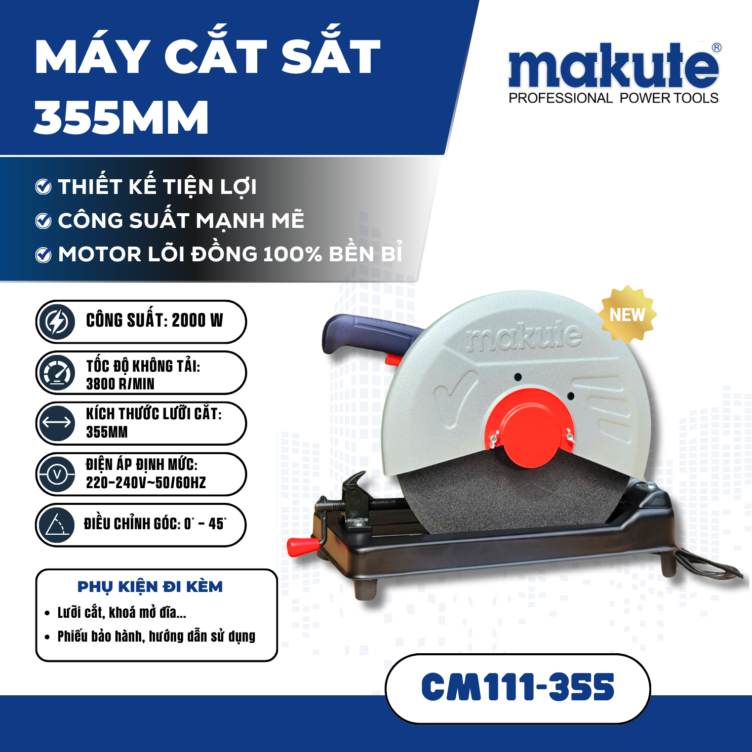 MÁY CẮT SẮT MAKUTE 355MM | CM111-355
