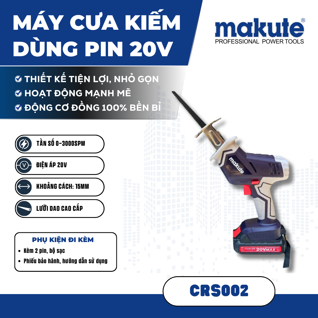 Máy cưa kiếm dùng  pin CRS002 20V