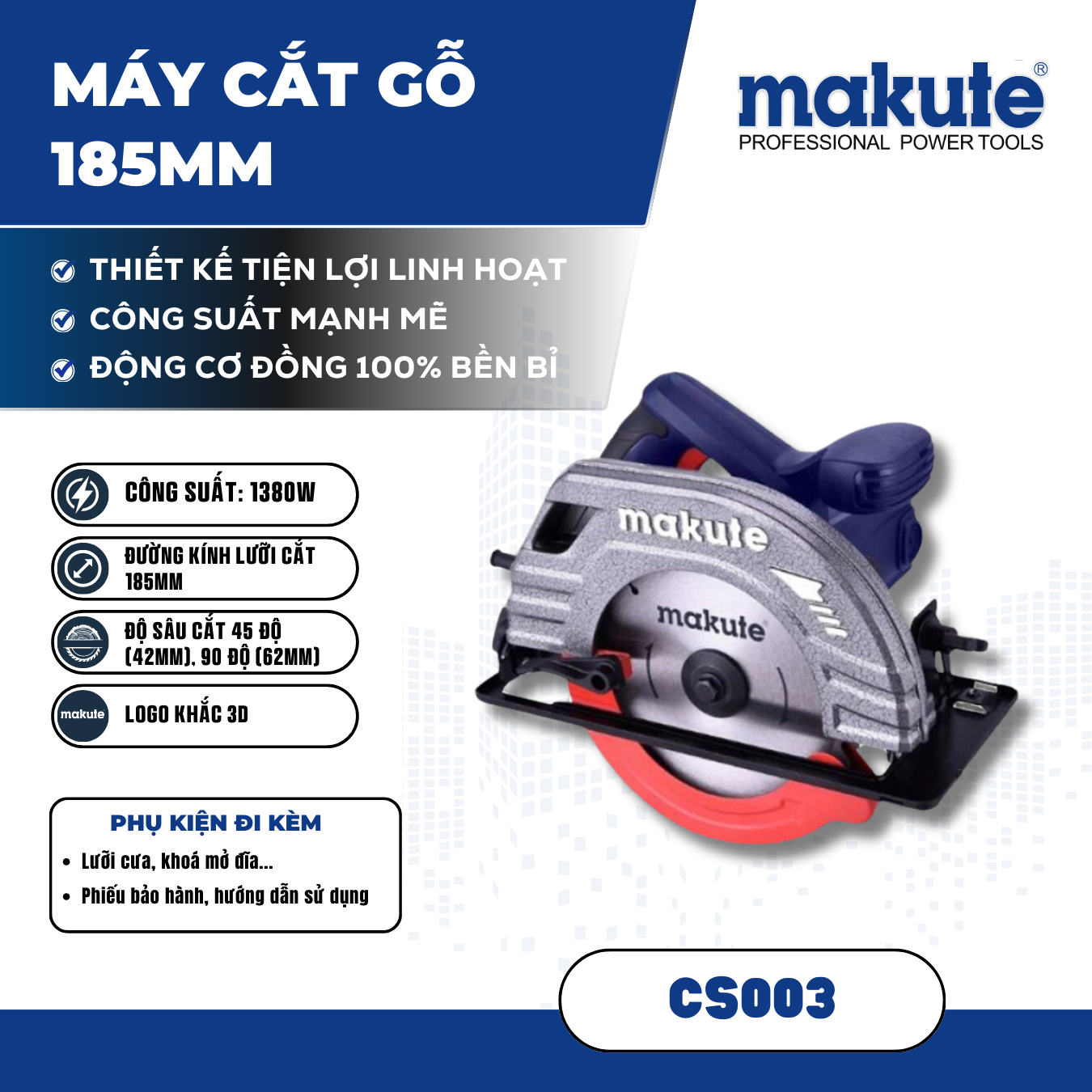 Máy cưa gỗ MAKUTE CS003