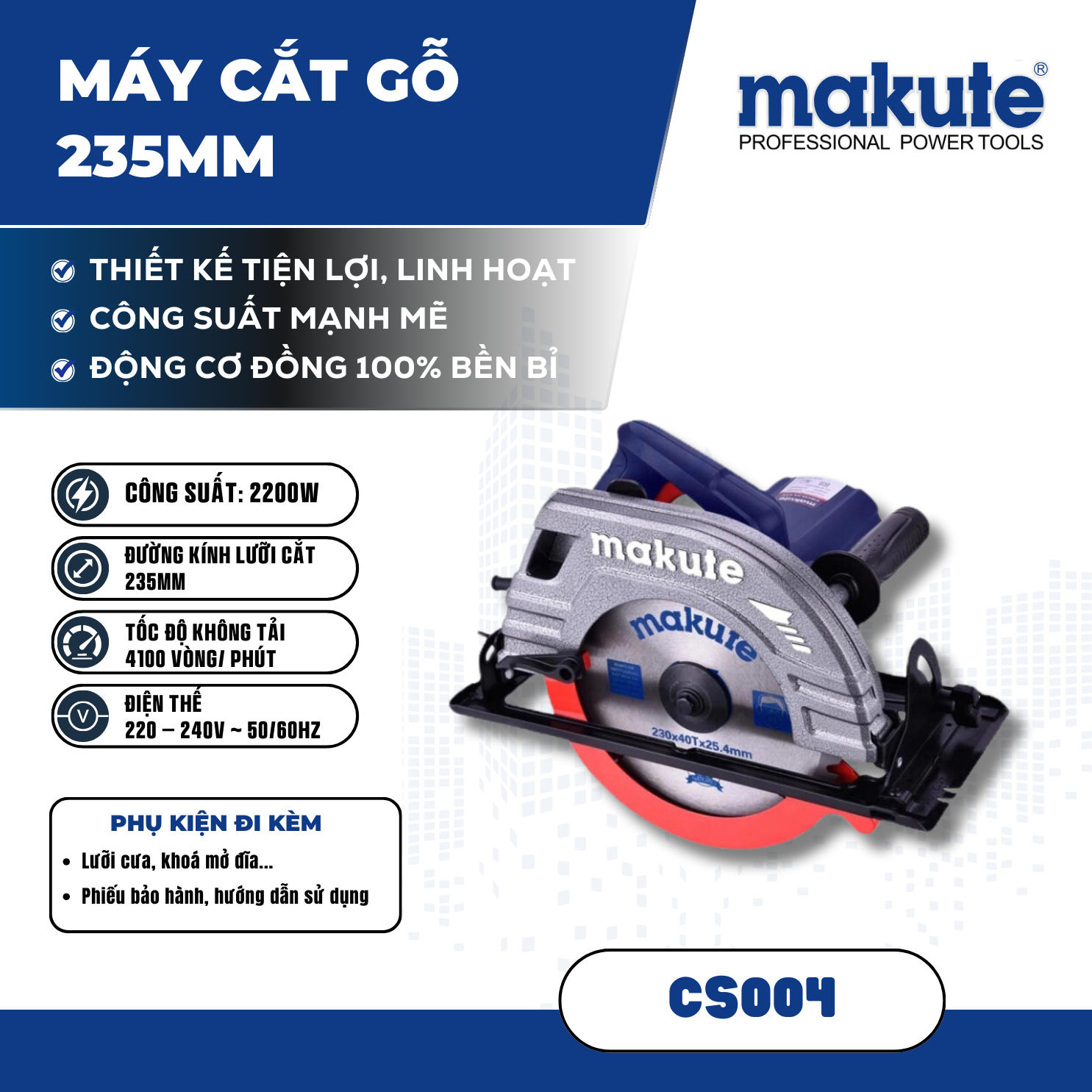 Máy cưa gỗ MAKUTE CS004