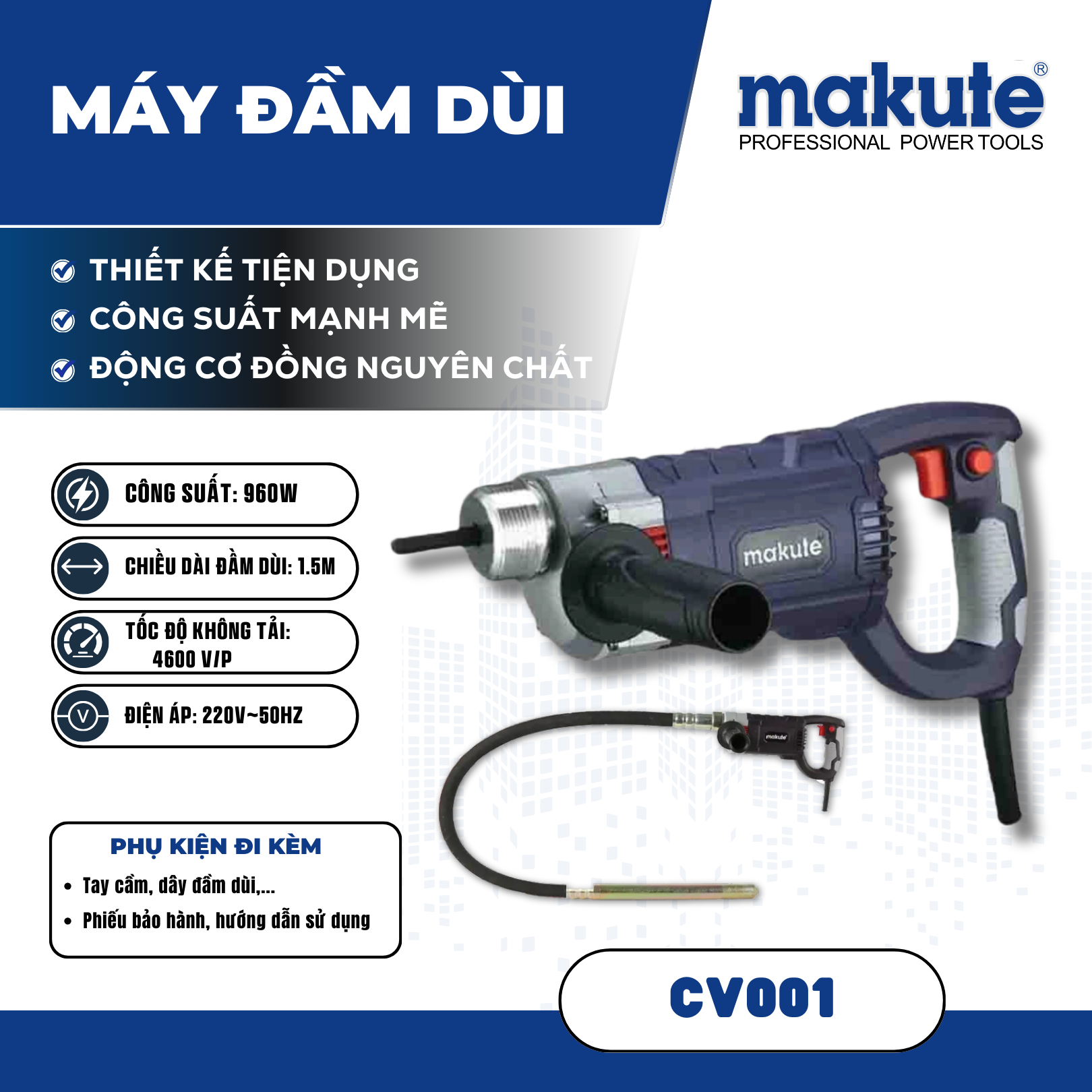 Máy đầm dùi CV001