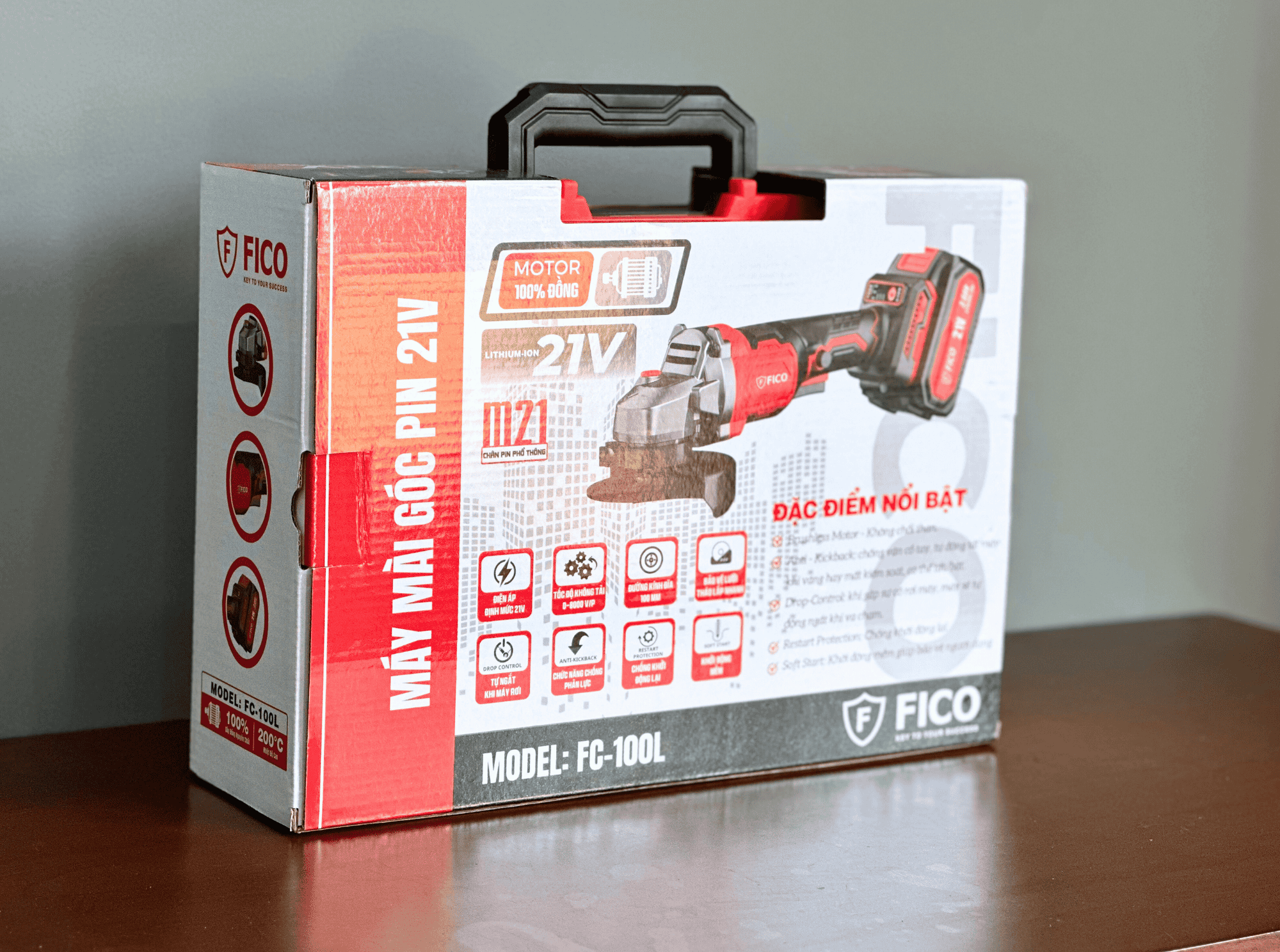 MÁY MÀI GÓC PIN 21V FICO | FC-100L