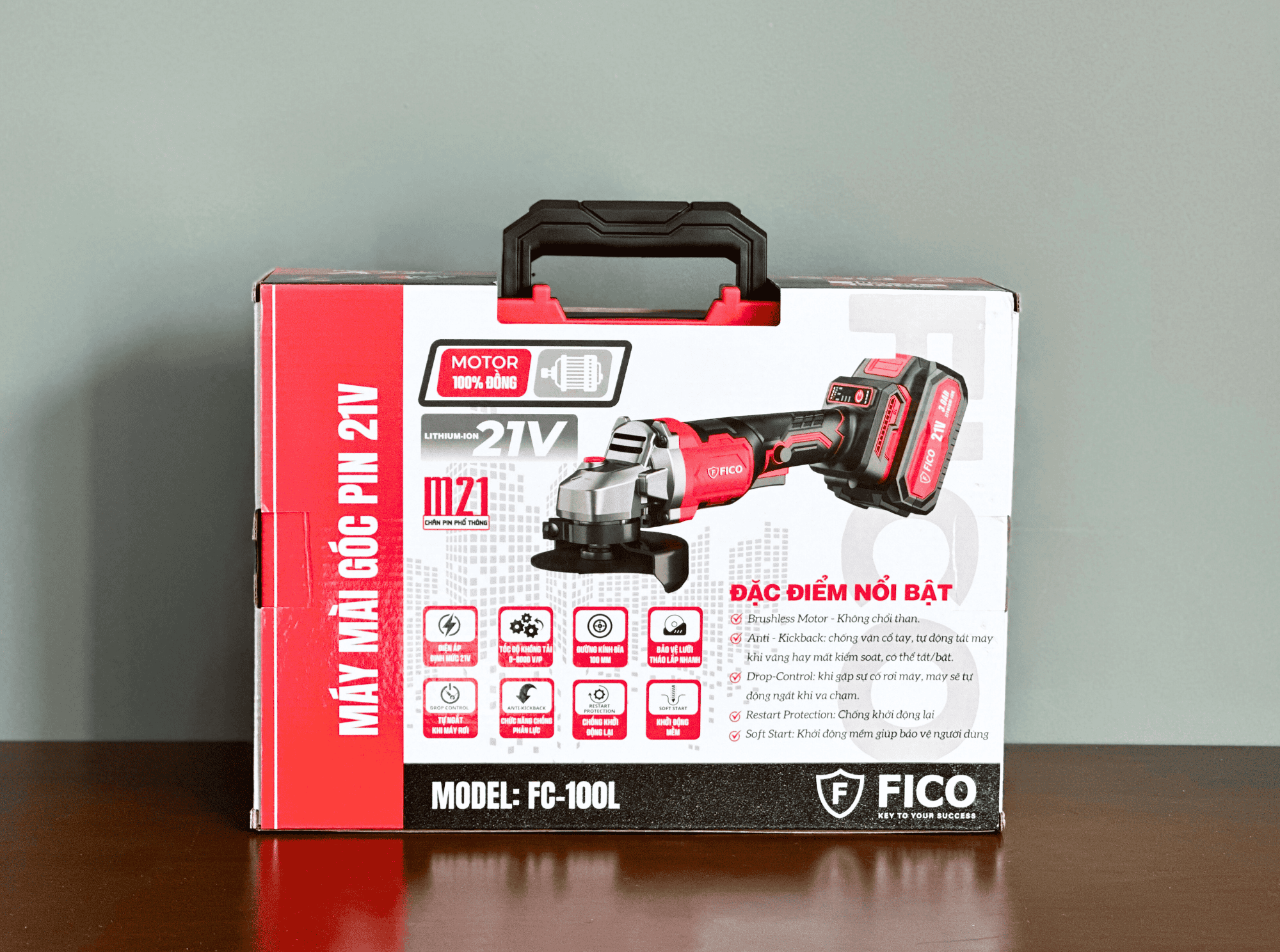 MÁY MÀI GÓC PIN 21V FICO | FC-100L