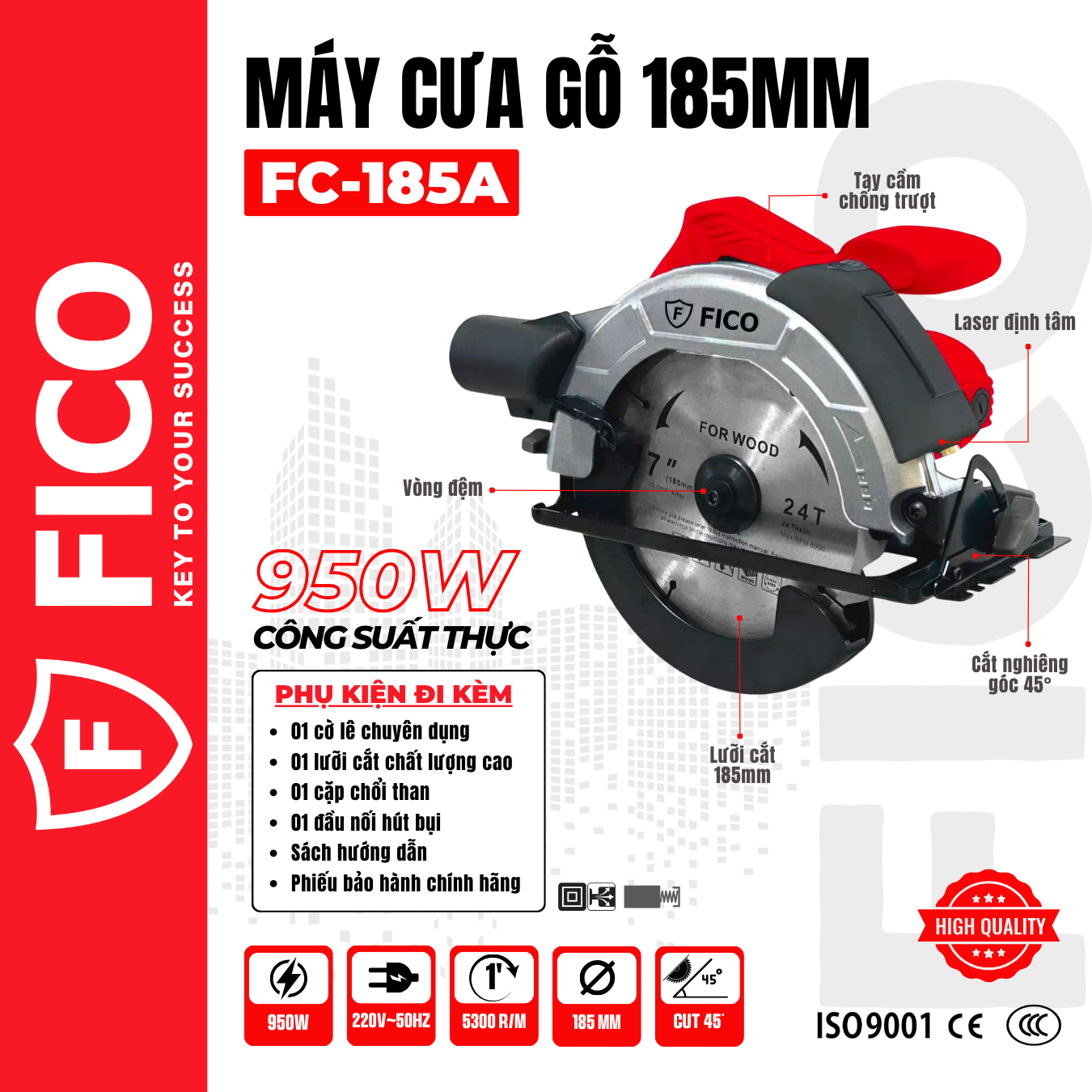 MÁY CƯA GỖ FICO FC-185A