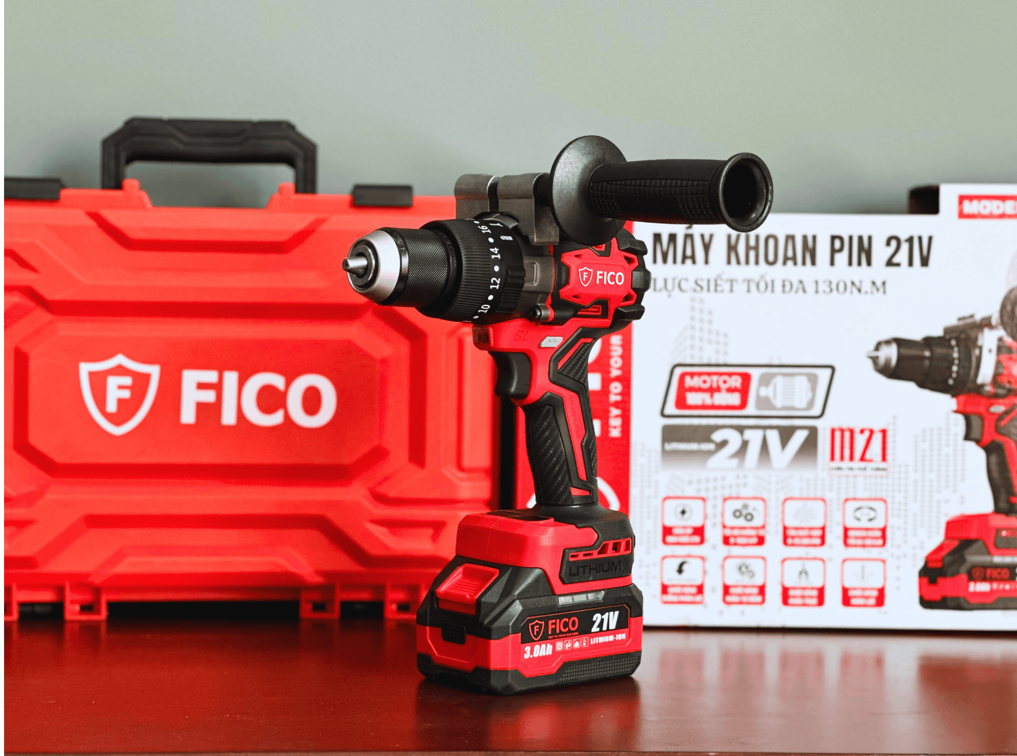 MÁY KHOAN PIN 21V FICO | FC-2013