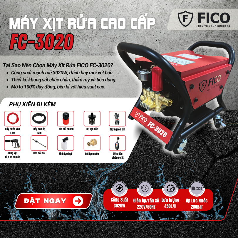 Máy xịt rửa cao cấp FICO FC-3020