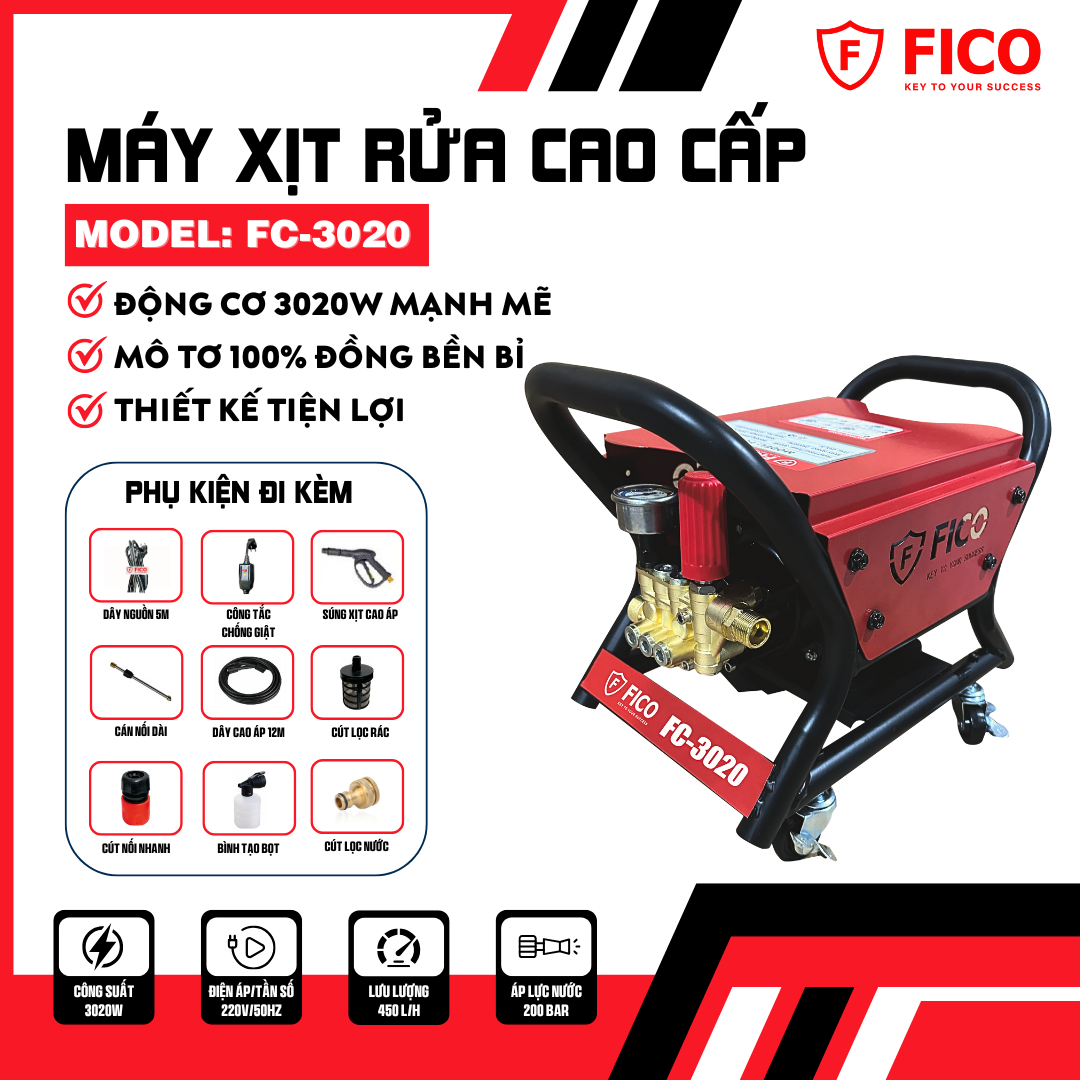 Máy xịt rửa cao cấp FICO FC-3020
