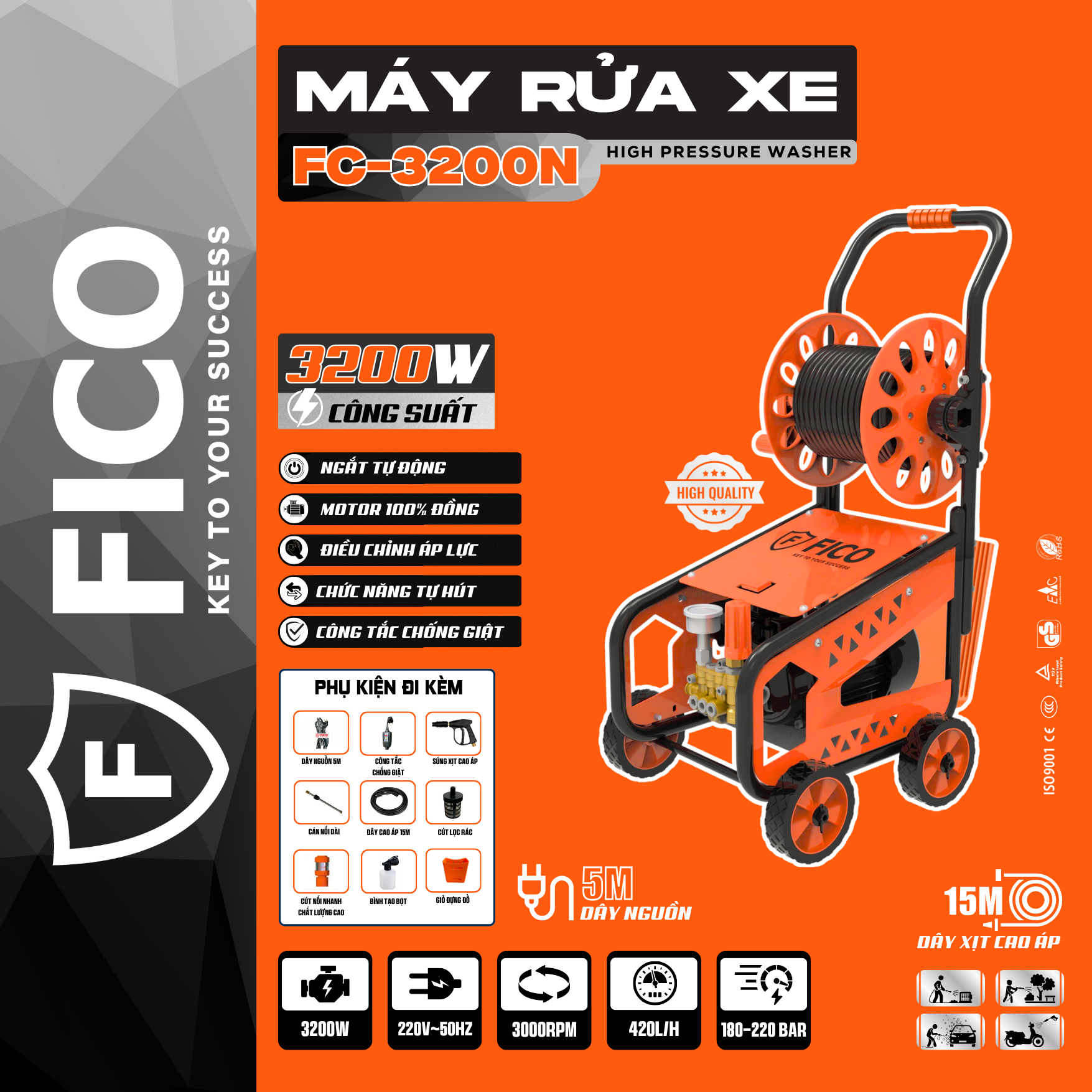 Máy rửa xe cao cấp FICO FC-3200N