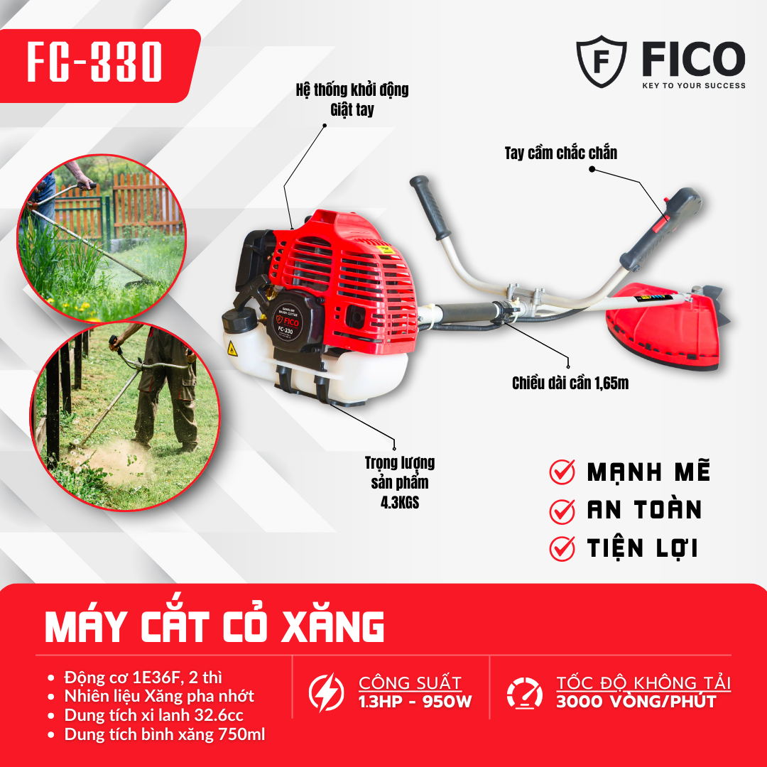 Máy cắt cỏ xăng FICO FC-330