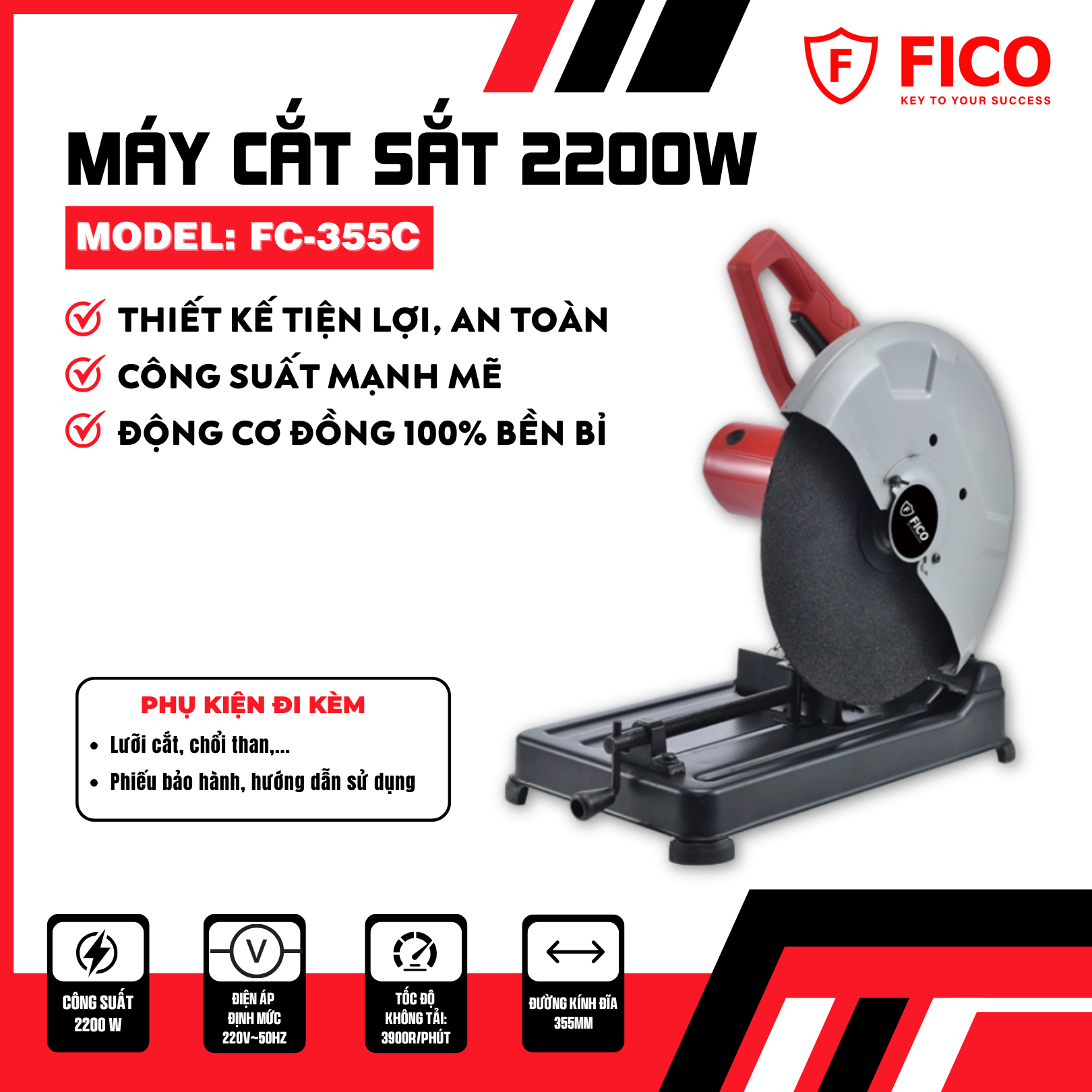 Máy cắt sắt FC-355C 2200W