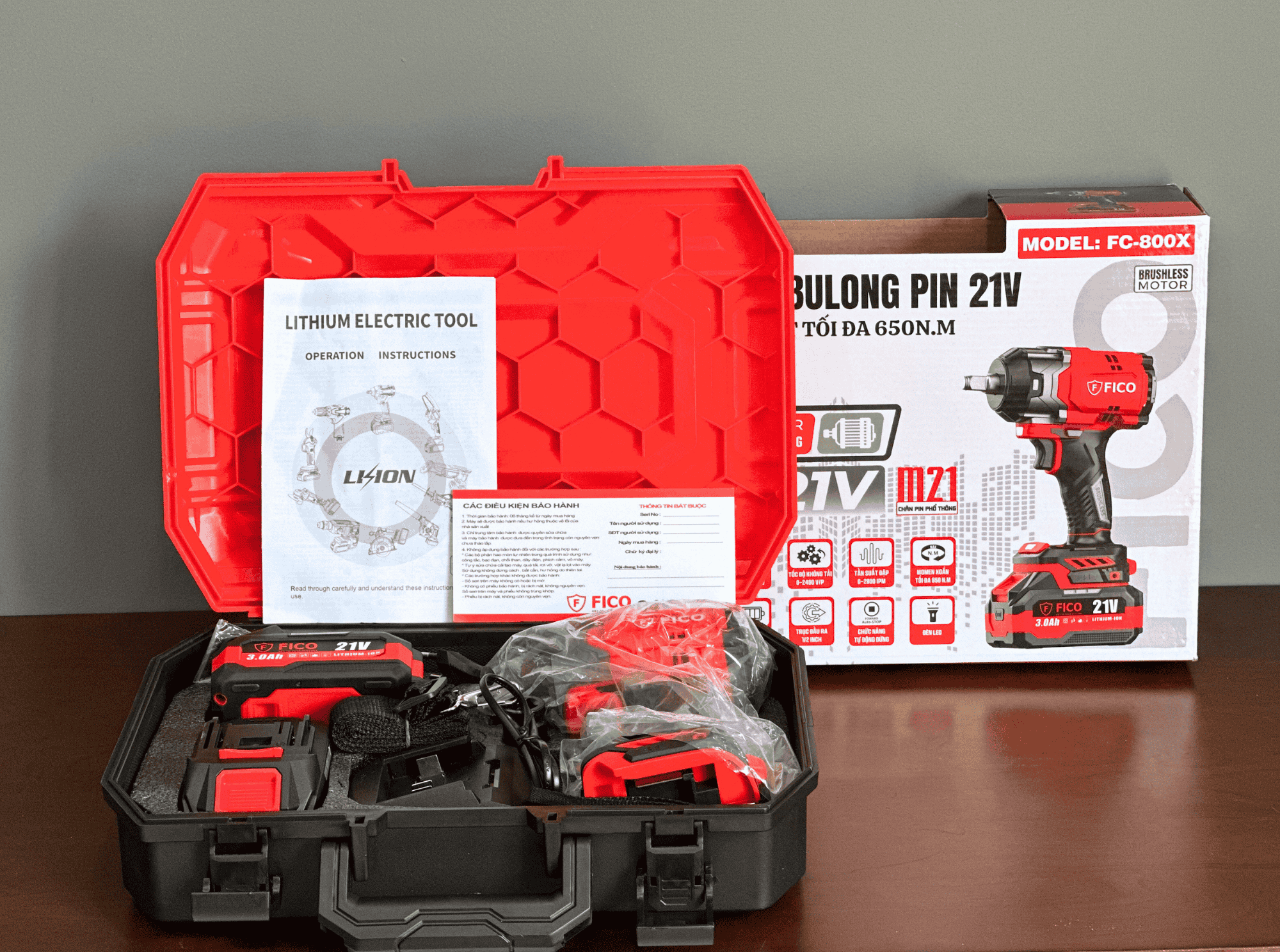 MÁY BULONG PIN 21V FICO | FC-800X