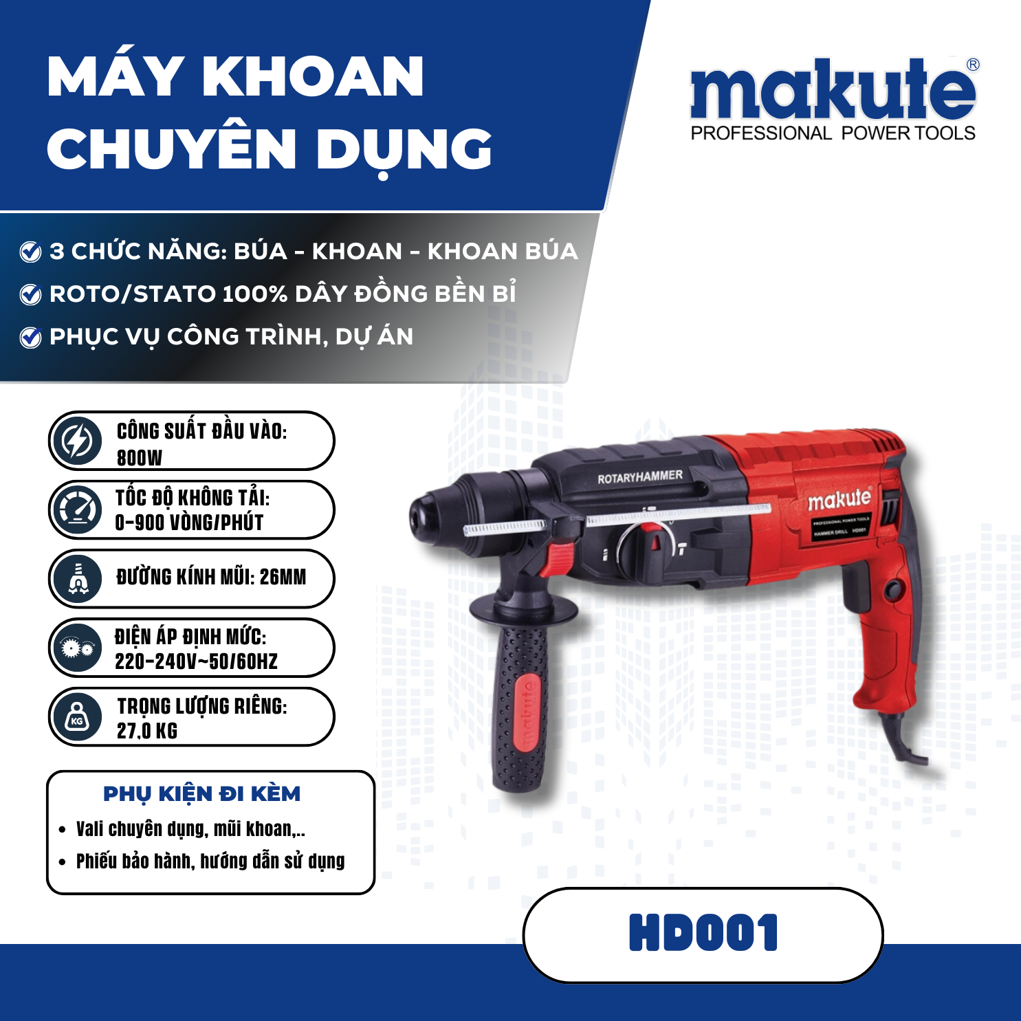 Máy khoan chuyên dụng HD001