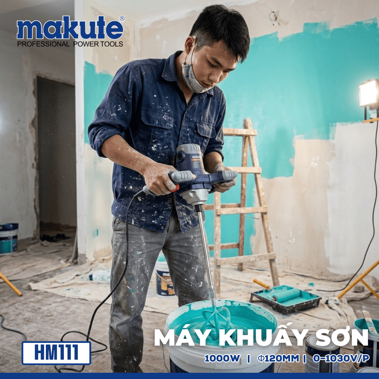 MÁY KHUẤY SƠN CẦM TAY MAKUTE | HM111
