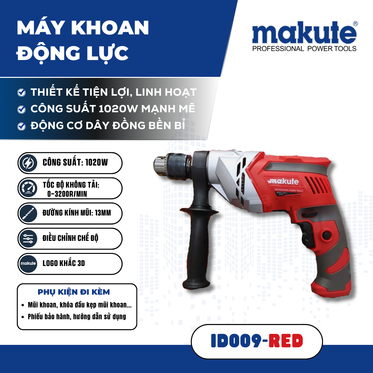 Máy khoan động lực ID009