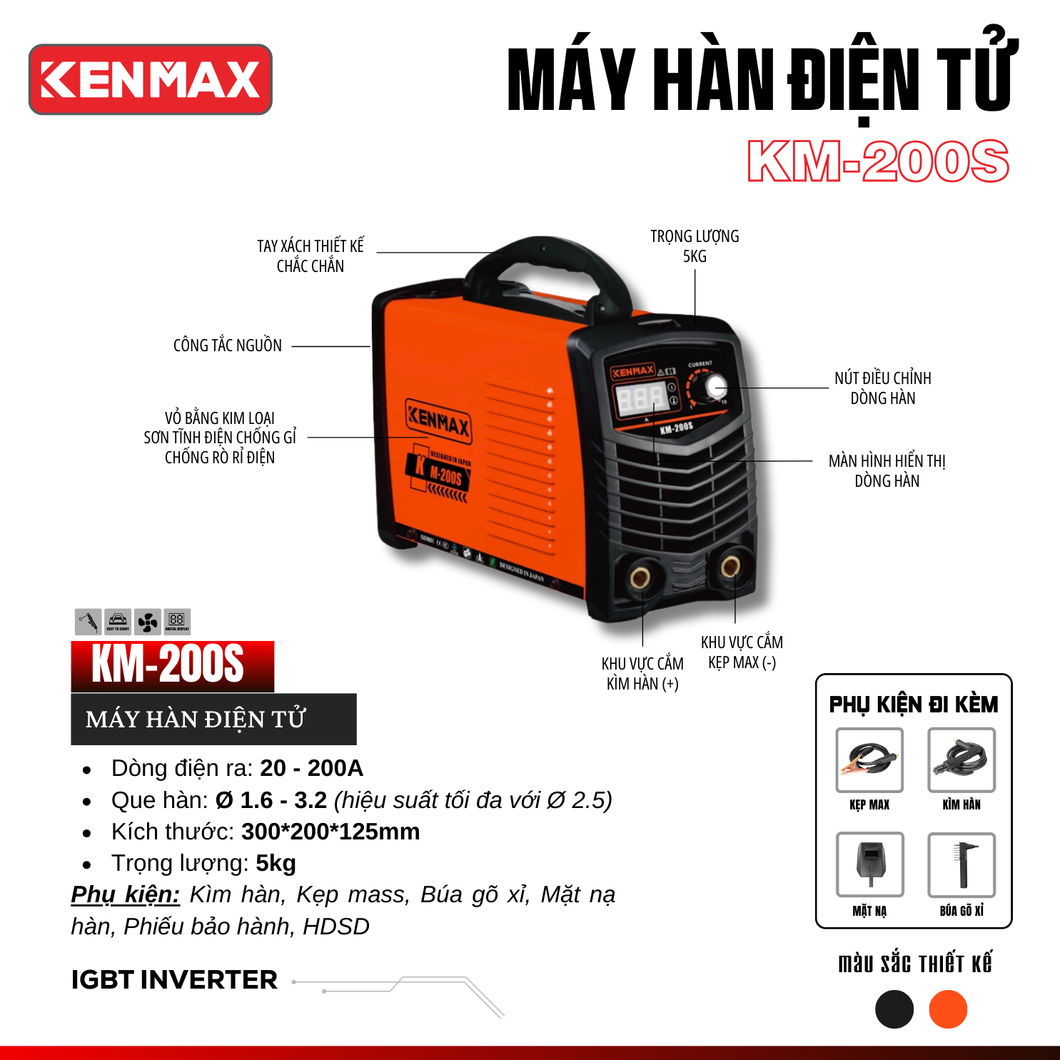 Máy hàn que KM-200S