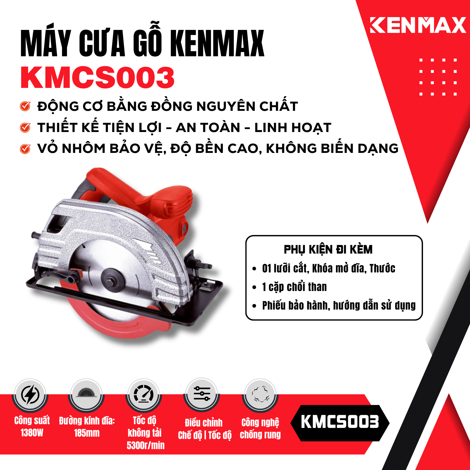 Máy cưa gỗ KENMAX | KMCS003
